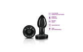 Cheeky Charms Gunmetal Rechargeable Vibrating Metal Butt Plug With Remote Small Butt Plugs